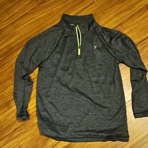 Old Navy Charcoal Long Sleeve Tee with Neon Accent